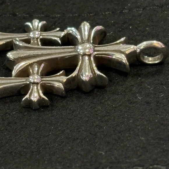 Chrome Heart Triple Cross small Pendant only Authentic